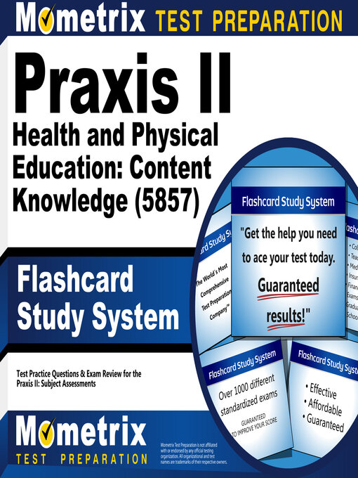 Cover image for Praxis II Health and Physical Education: Content Knowledge (5857) Exam Flashcard Study System
